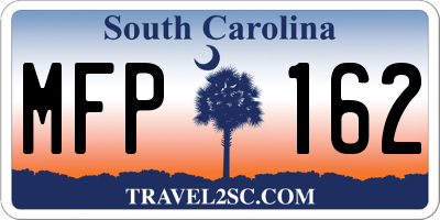 SC license plate MFP162