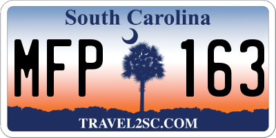 SC license plate MFP163