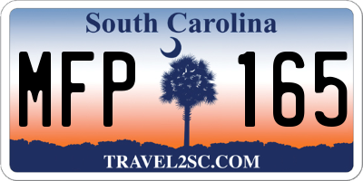 SC license plate MFP165