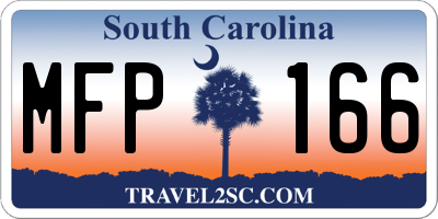 SC license plate MFP166