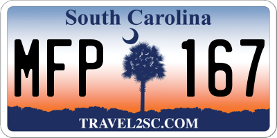 SC license plate MFP167