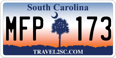SC license plate MFP173