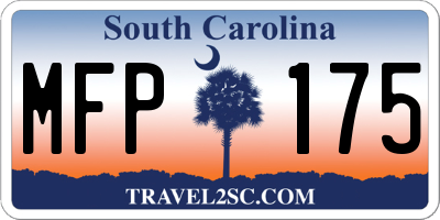 SC license plate MFP175