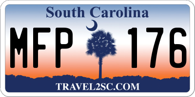 SC license plate MFP176