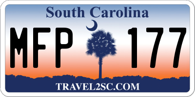 SC license plate MFP177