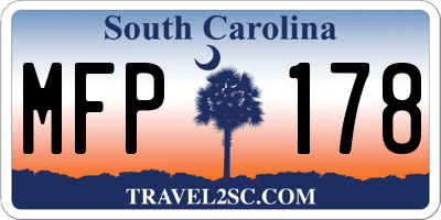 SC license plate MFP178