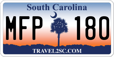 SC license plate MFP180