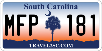 SC license plate MFP181