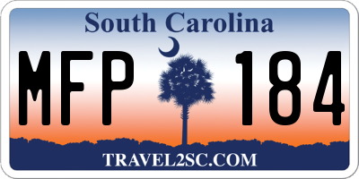 SC license plate MFP184