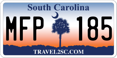 SC license plate MFP185