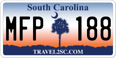 SC license plate MFP188