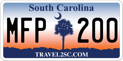 SC license plate MFP200
