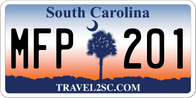 SC license plate MFP201