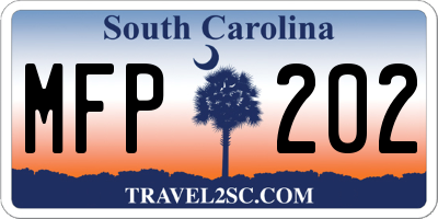 SC license plate MFP202