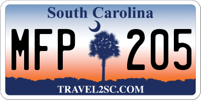 SC license plate MFP205