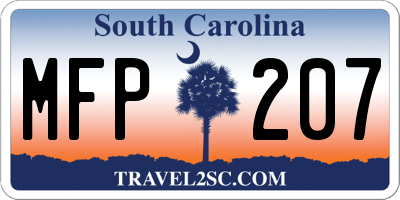 SC license plate MFP207