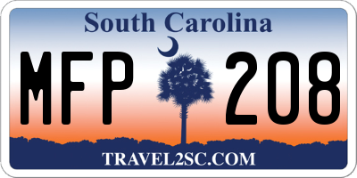 SC license plate MFP208