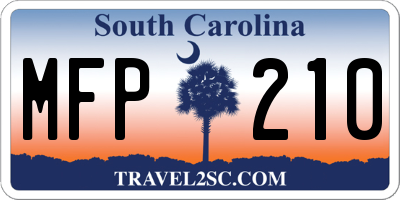 SC license plate MFP210
