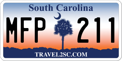 SC license plate MFP211