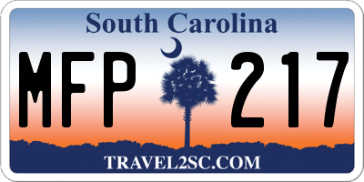 SC license plate MFP217