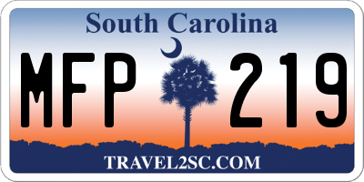 SC license plate MFP219