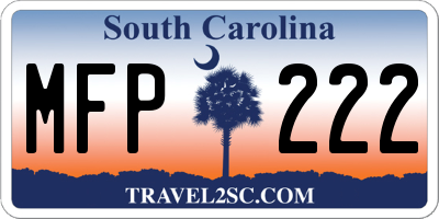 SC license plate MFP222