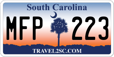 SC license plate MFP223