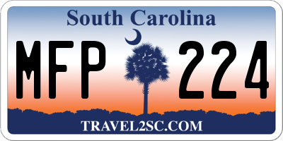 SC license plate MFP224