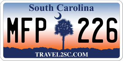 SC license plate MFP226