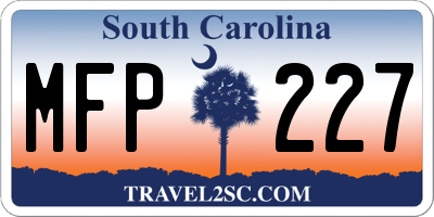SC license plate MFP227