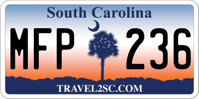 SC license plate MFP236