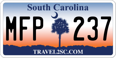 SC license plate MFP237