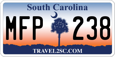 SC license plate MFP238