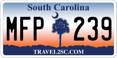 SC license plate MFP239