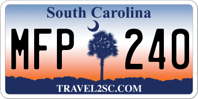 SC license plate MFP240