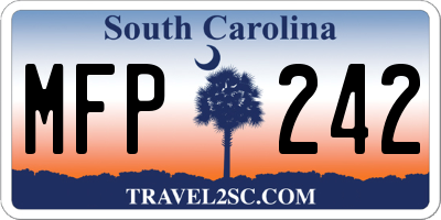 SC license plate MFP242
