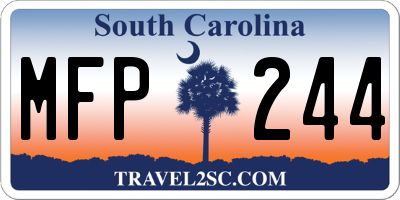 SC license plate MFP244