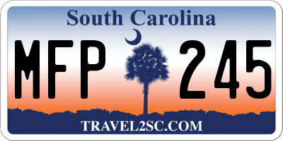 SC license plate MFP245