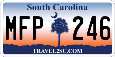 SC license plate MFP246