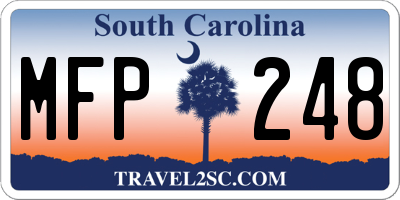 SC license plate MFP248