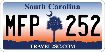 SC license plate MFP252