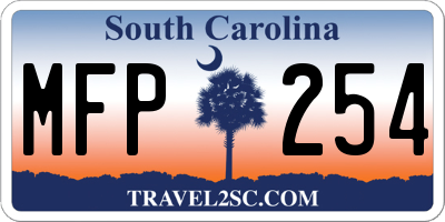 SC license plate MFP254