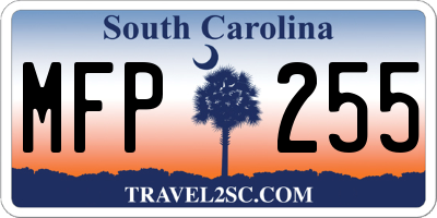 SC license plate MFP255