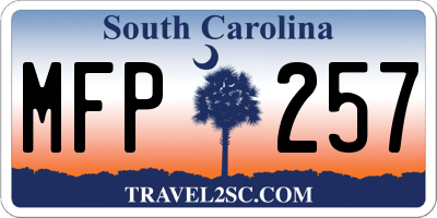 SC license plate MFP257