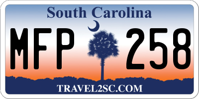 SC license plate MFP258