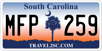 SC license plate MFP259