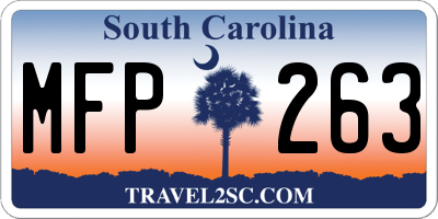 SC license plate MFP263