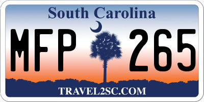 SC license plate MFP265