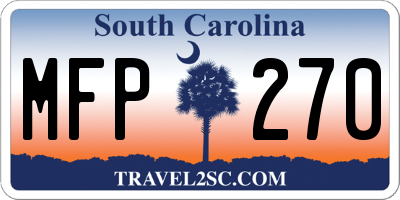 SC license plate MFP270