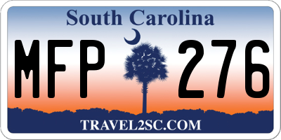 SC license plate MFP276